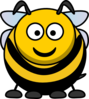 Round Cartoon Bee Clip Art